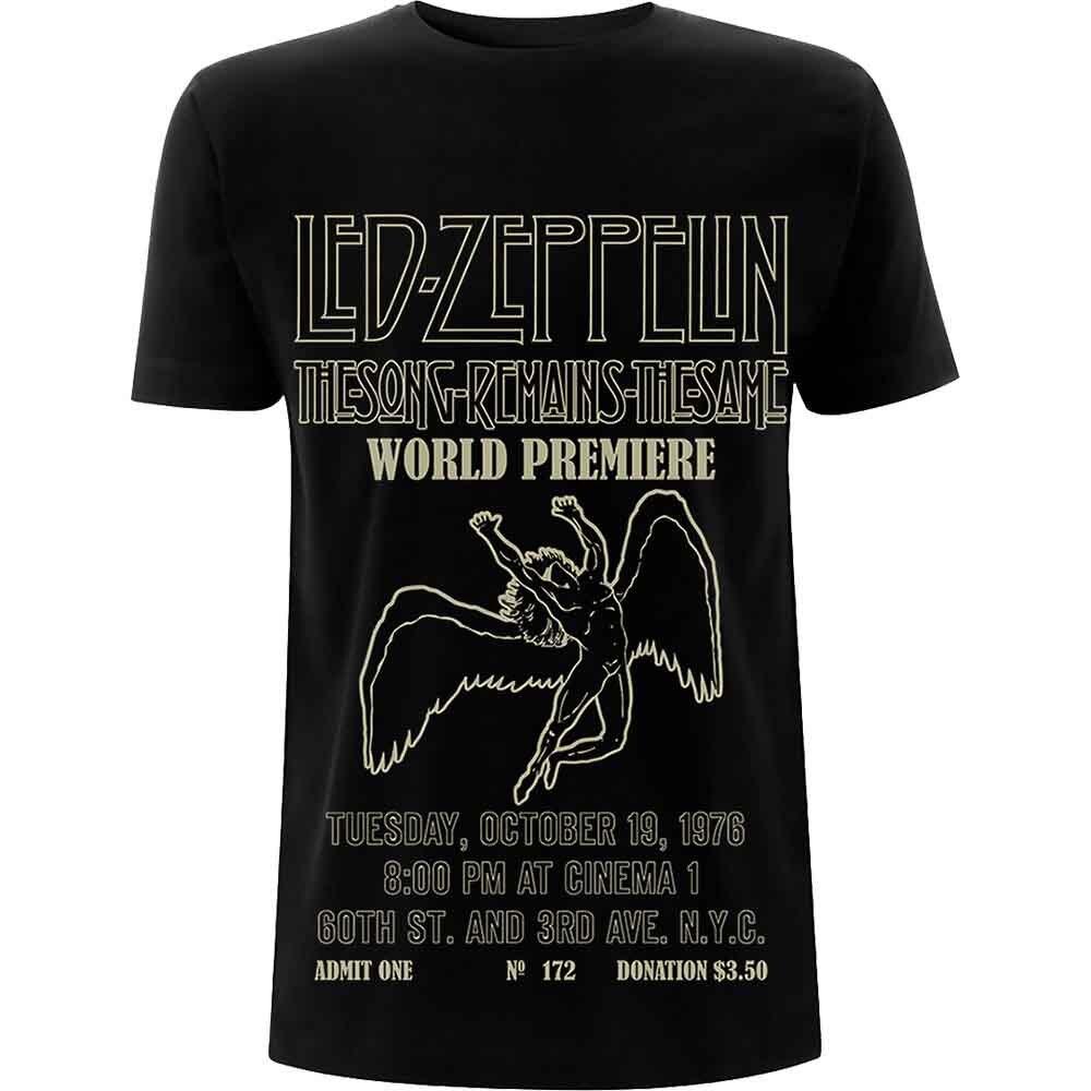 Led Zeppelin TSRTS World Premiere T-Shirt Black S 3XL