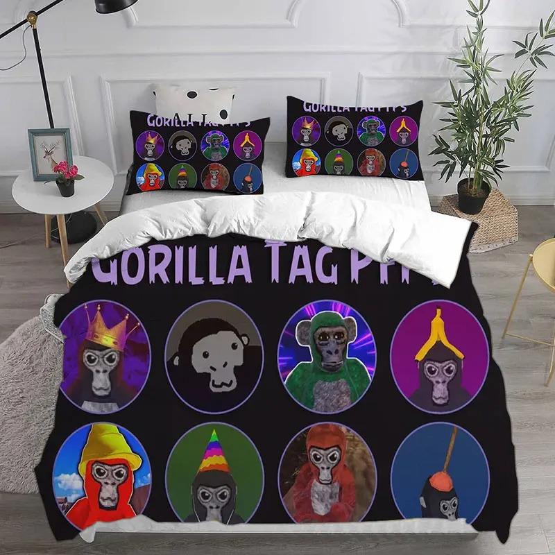 Gorilla Label Bedding Set Bedding -Cartoon Game Duvet Cover Pillowcase Single  Double Person Large Size Youth Bedroom Decoration