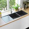 Handcrafted Kitchen Sink Black Stainless Steel