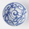 Mino Ware Grass Dinnerware Set Rice Kiritate and Noodle Bowl 19cm Microwave and Dishwasher Made in Product Number 564614 "Indigo Pattern" (Pair) -