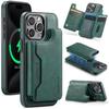 MAGKING K3 Series For iPhone 15 Pro Case Compatible with MagSafe Wallet PC+TPU+PU Phone Cover