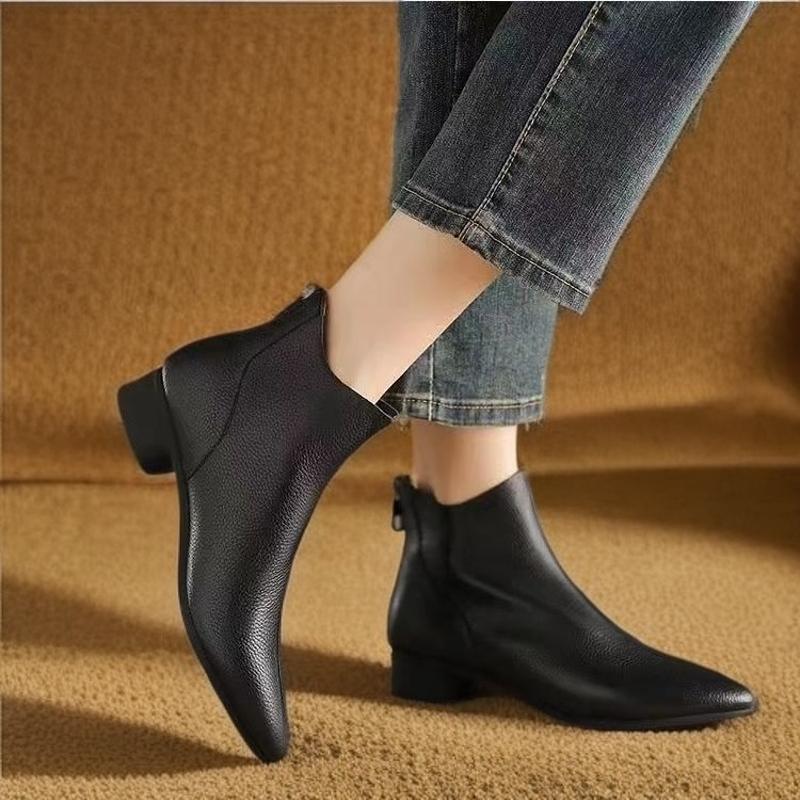 Fashion Woman Short Shoes Zip Elegant With Low Heels Booties Office Plain Sale Fashion 2025 Y2k Comfortable Hot Ankle Boots for Women