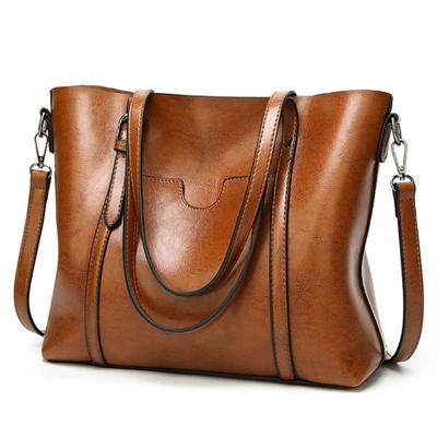 Bolsos de hombro para mujer, bolso de cuero con cera de aceite, diseñador, bandoleras cruzadas para mujer
