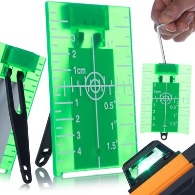 Laser Level Reading Target – Precise and Universal | Dimensions 10 X 7 Cm | Magnet and Holder