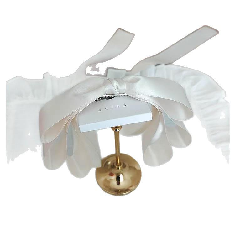 White Oversized Bow Hair Clip for Women - Fairy Bridal Hair Accessory and Photo Prop