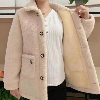 Neue Jacke mit Lammwollfutter 2025: Herbst-/Winterwärme für Frauen mittleren Alters und ältere Frauen