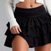 Ruffle High-Waist Sweet Mini Skirt with Half-Body Cake Design