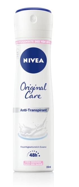 Nivea Original Care Deodorant Spray 48h Protection, 150ml