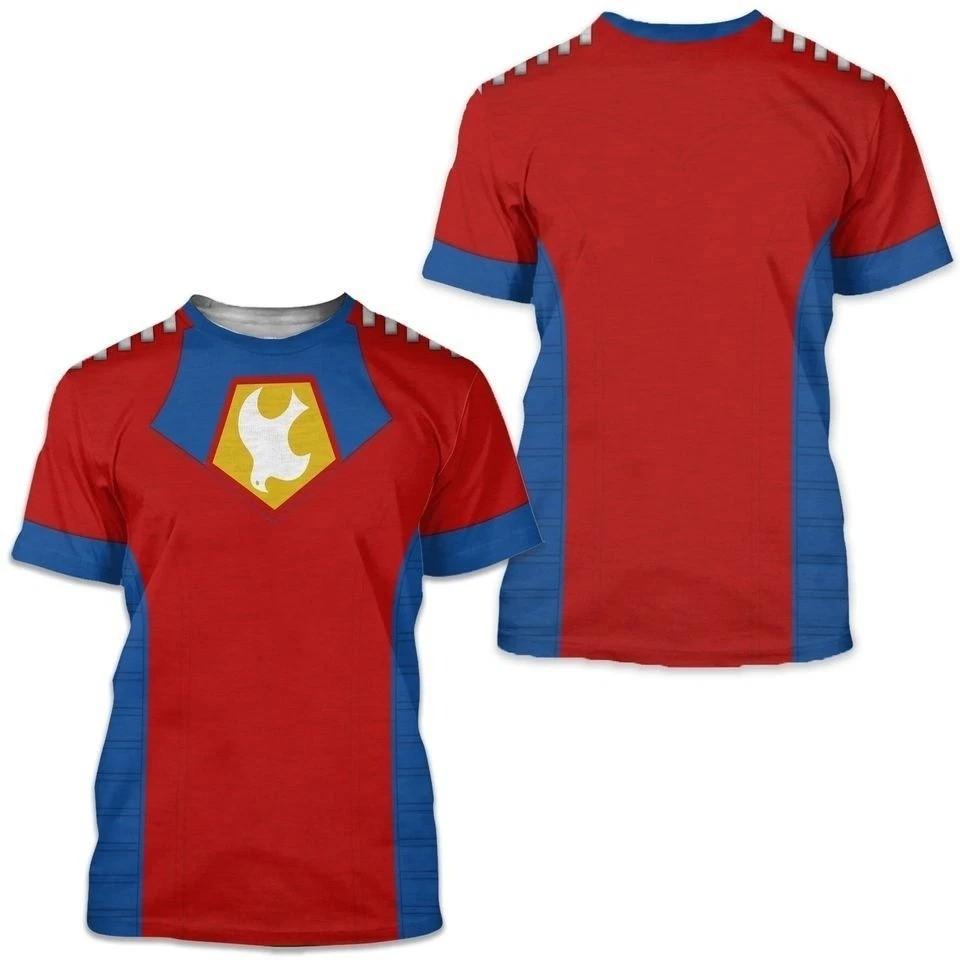 Peacemaker Superhero Costume T-Shirt | 3D Unisex Halloween Cosplay Tee S-5XL L