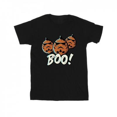 Mens Boo! Stormtrooper Pumpkin Cotton T-Shirt
