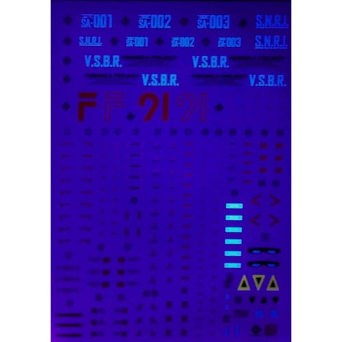 Fluorescent!! HG RG MG PG RE HiRM Robot MS Detail-Up Water-Transfer Decals (for MG 1/100 Gundam F91 Ver.2.0)