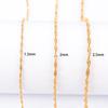 2.0mm Women's Stainless Steel Necklace Twisted Flat Snake Chain for Ladies Men Jewelry Accessories Choker on The Neck Collarbone DIY