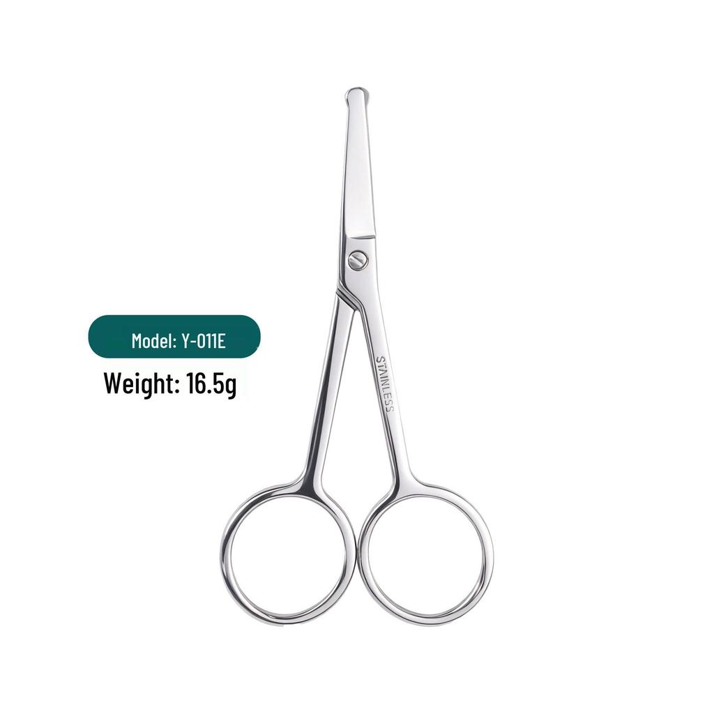 Stainless Steel Eyebrow Tweezers & Nose Hair Scissors Set with Bandage Gauze - Beauty & Makeup Tools