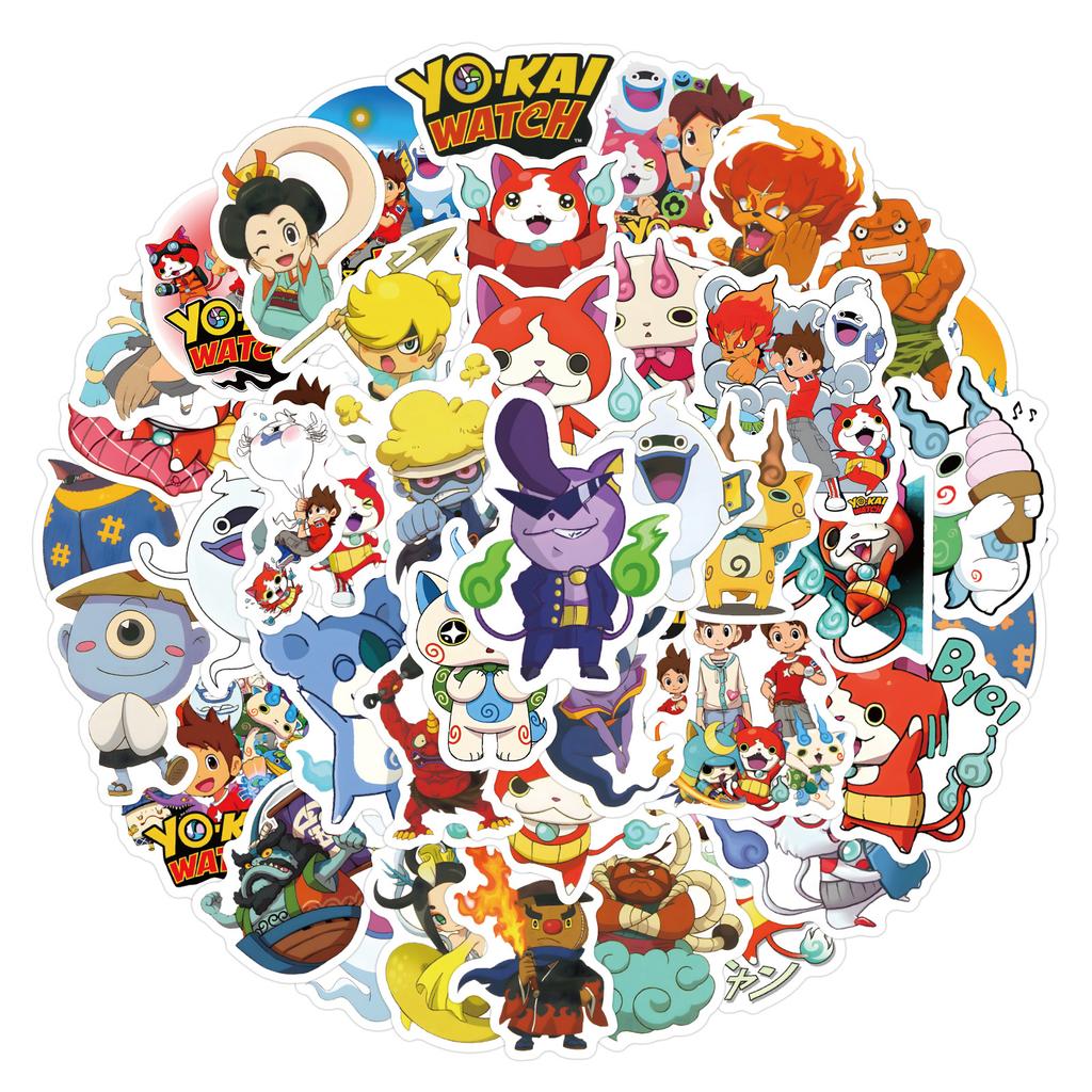 60 Neue Yokai Watch Doodle Aufkleber Dekorative Notizbuch Koffer Cartoon Aufkleber