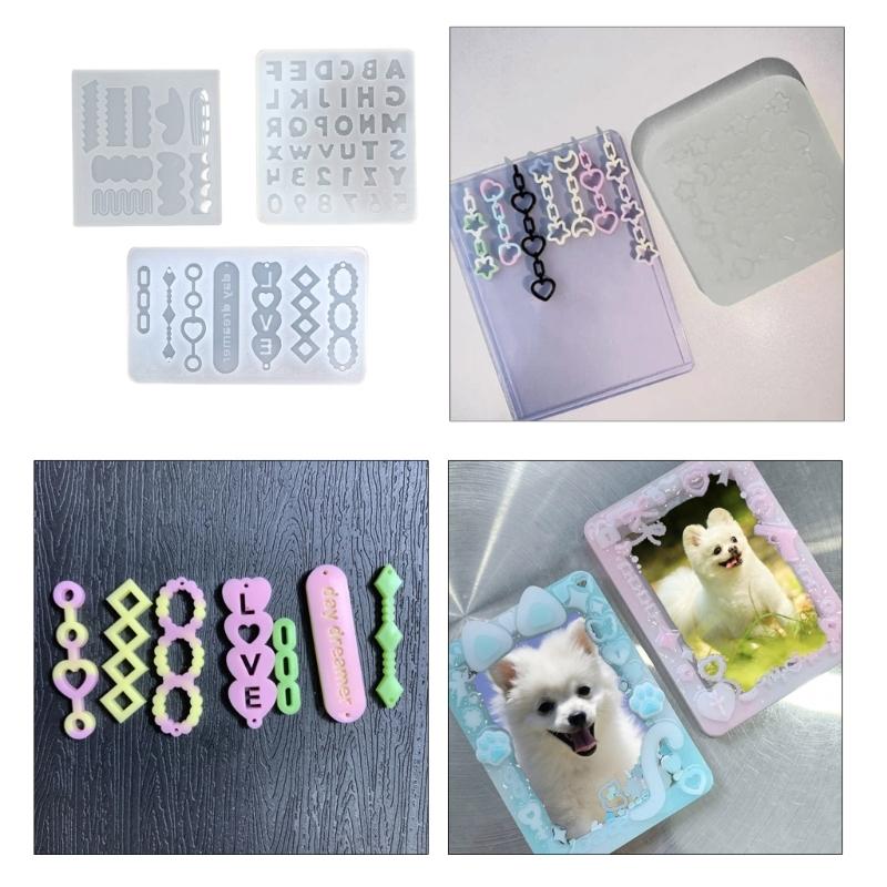 Flexible Silicone Resin Molds Silicone Jewelry Making Mold DIY Pendant Moulds for DIY Crafts and Phone Case Decorations