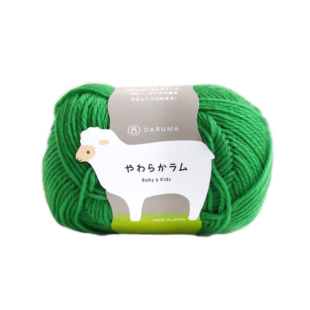 

Yokota DARUMA Soft Lambskin Medium Vivid Pack of Yarn, Weight, Col. 40, Green, 30g, Approx. 103m, 5, 01-5140