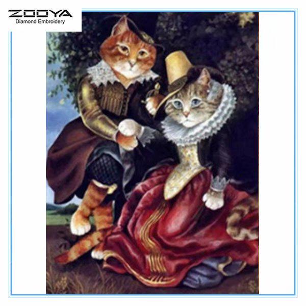 

ZOOYA DIY 3D Алмазная вышивка крестиком домашний декор кошка