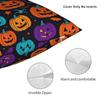 Halloween Colorful Pumpkin Bat Spider Star Seamless Pattern Dark Background Pillow Case Comfy Pillow Cover For Cushion Cover