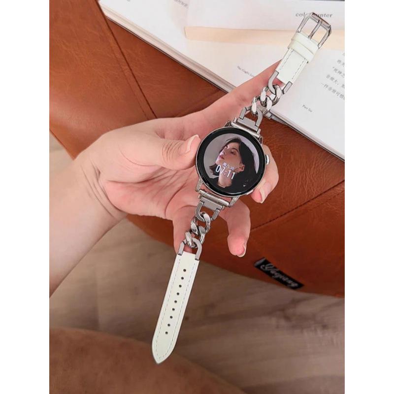 Denim & Leather Spliced Strap for Huawei GT6, GT5 Pro, GT4 & Xiaomi 89