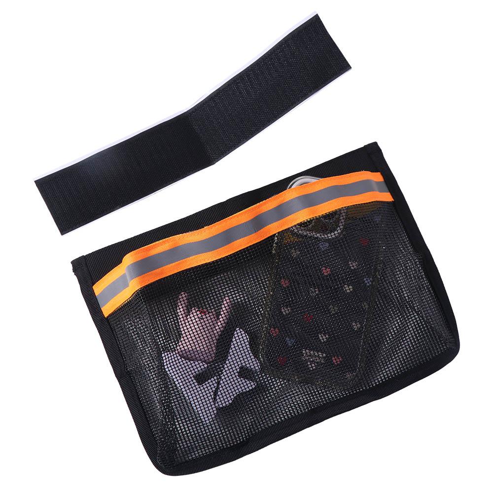 with Reflective Strips Boat Storage Mesh Bag Portable Deck Storage Pouch  for Fishing