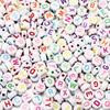 Color Letter Beads On White Background Acrylic English Letter Beads Plastic Round Bracelet Beads 26 Single Letter D