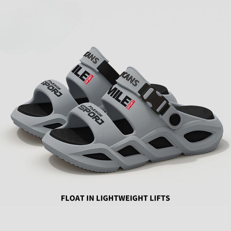 

2025 Men s Summer Sandals - Non-Slip Thick Sole Sport Beach Slides | Driving & Outdoor Breathable Comfortable Casual Shoes | Trendy Fashion Footwear 38-39 сірий