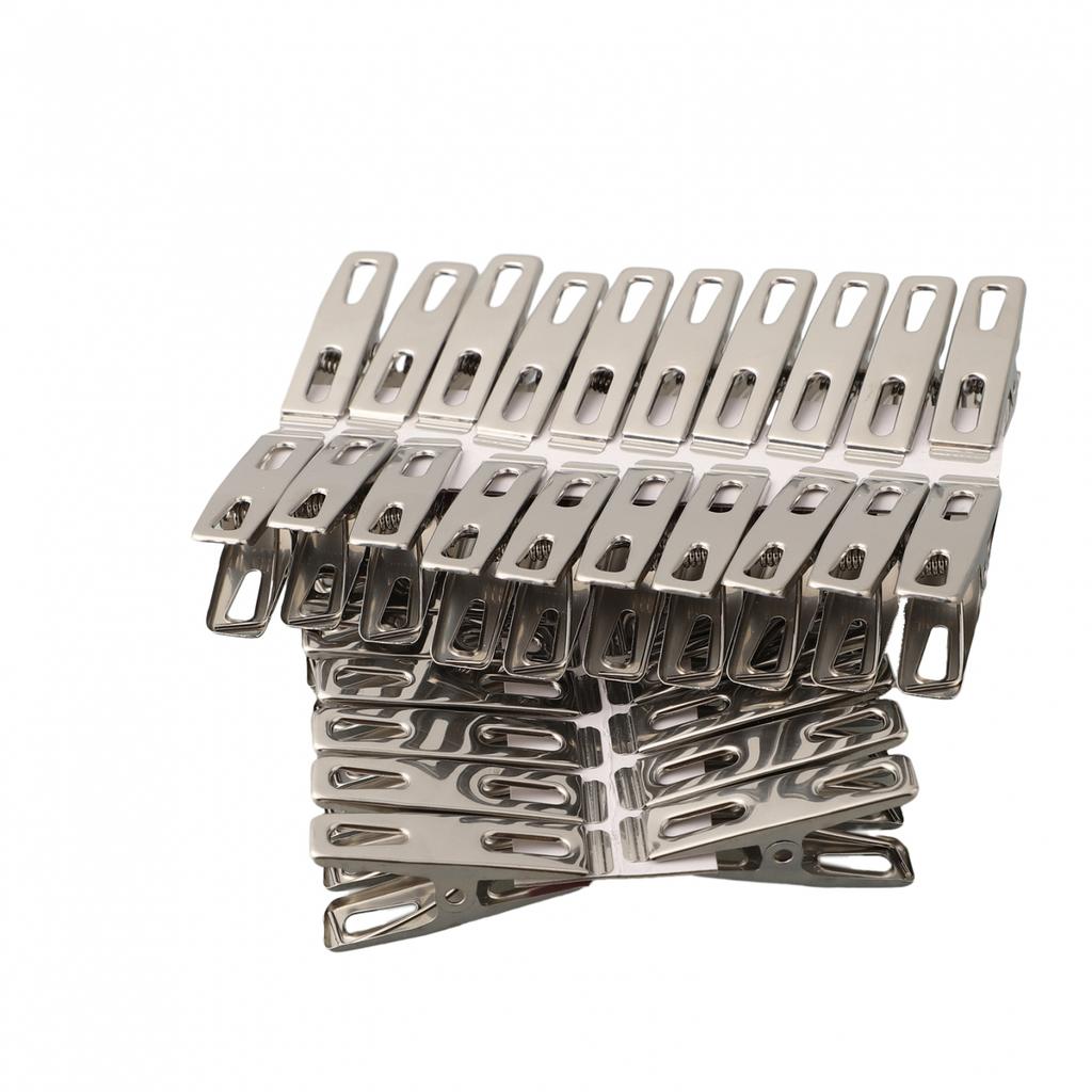 40*/Set Stainless Steel Clothes Peg Rust Unbreakable Windproof Pins