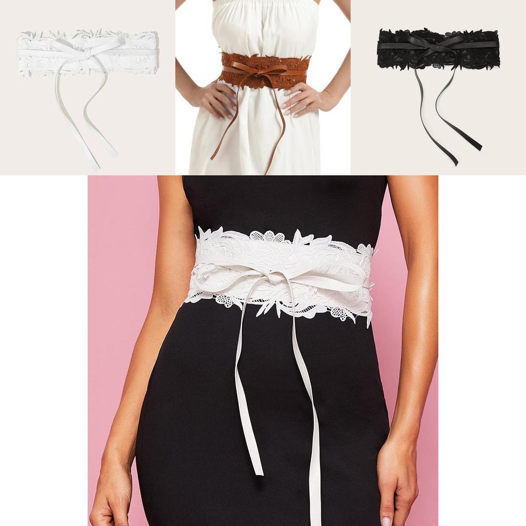 Breites Spitzen-Hüftband für Damen mit handgenähten Details für elegante Abendgarderobe