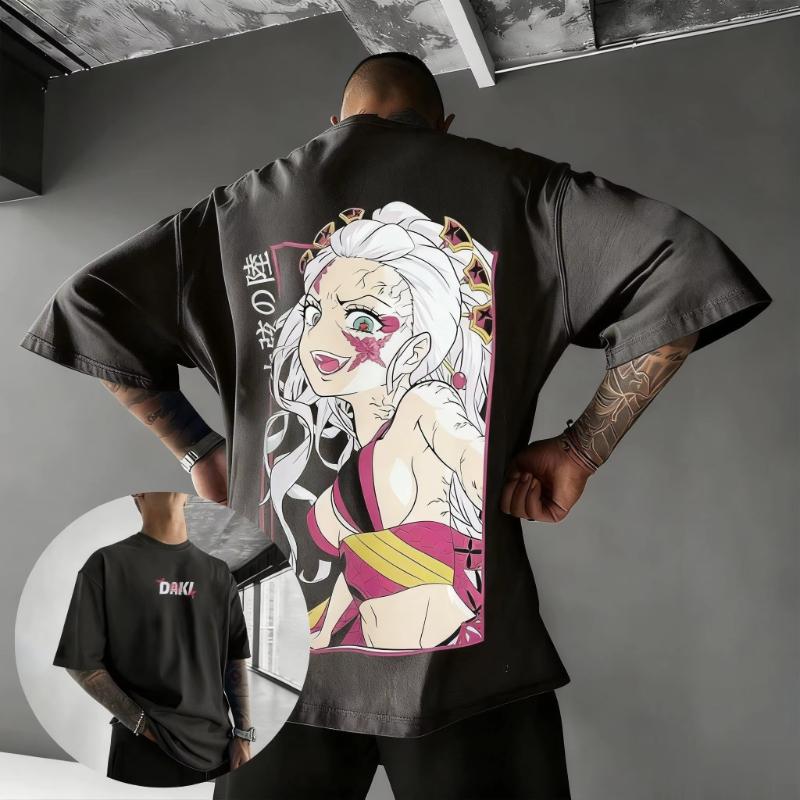 Demon Slayer Graphic T Shirt Men Women Anime Print Oversized Cotton Tee 2026 Summer New Casual Streetwear Short Sleeve Tops Y2k