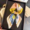 Spring and summer equestrian simulation silk printing silk scarf square scarf high-end shawl sunscreen neck professional scarf headscarf scarf