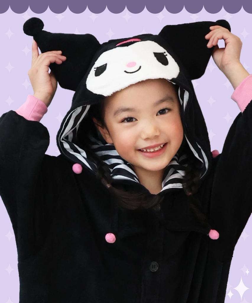 Character Sango Meyer Kuromi Kigurumi for 110cm [SAZAC] Children,
