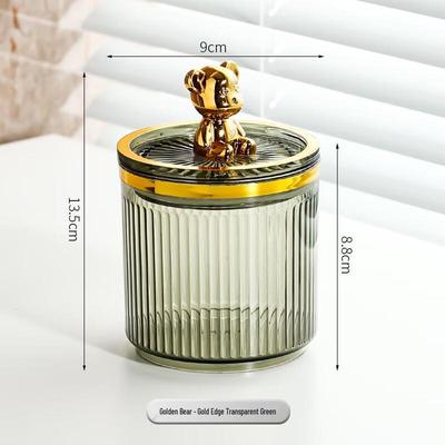 ZISIZ Cotton Swab & Cosmetic Storage Jar