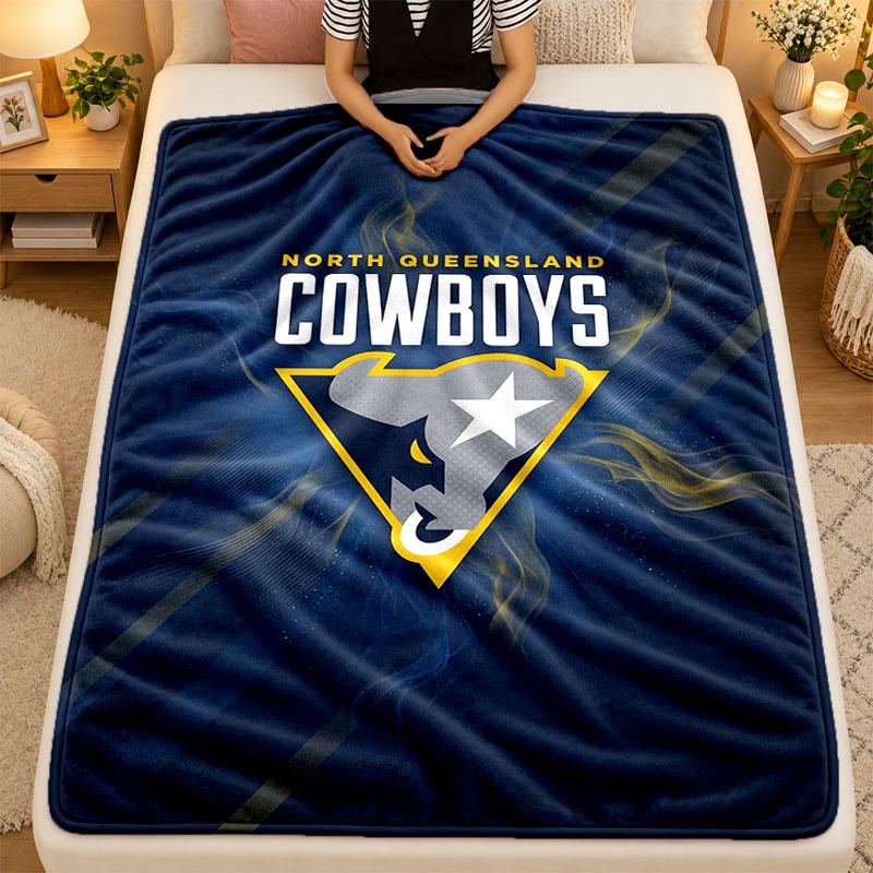 Flanelová deka North Queensland Cowboys Teplá měkká přehozová deka pro vnitřní použití na pohovku postel obývací pokoj