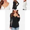 Elegant Lace Stitching Women's T-shirt Slim Fit Long Sleeve Cotton Top