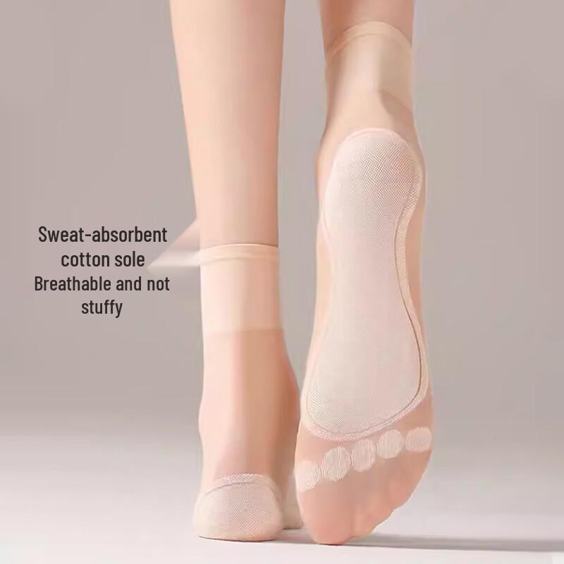 Langsha Women's Summer Ultra-Thin Anti-Slip Invisible Socks