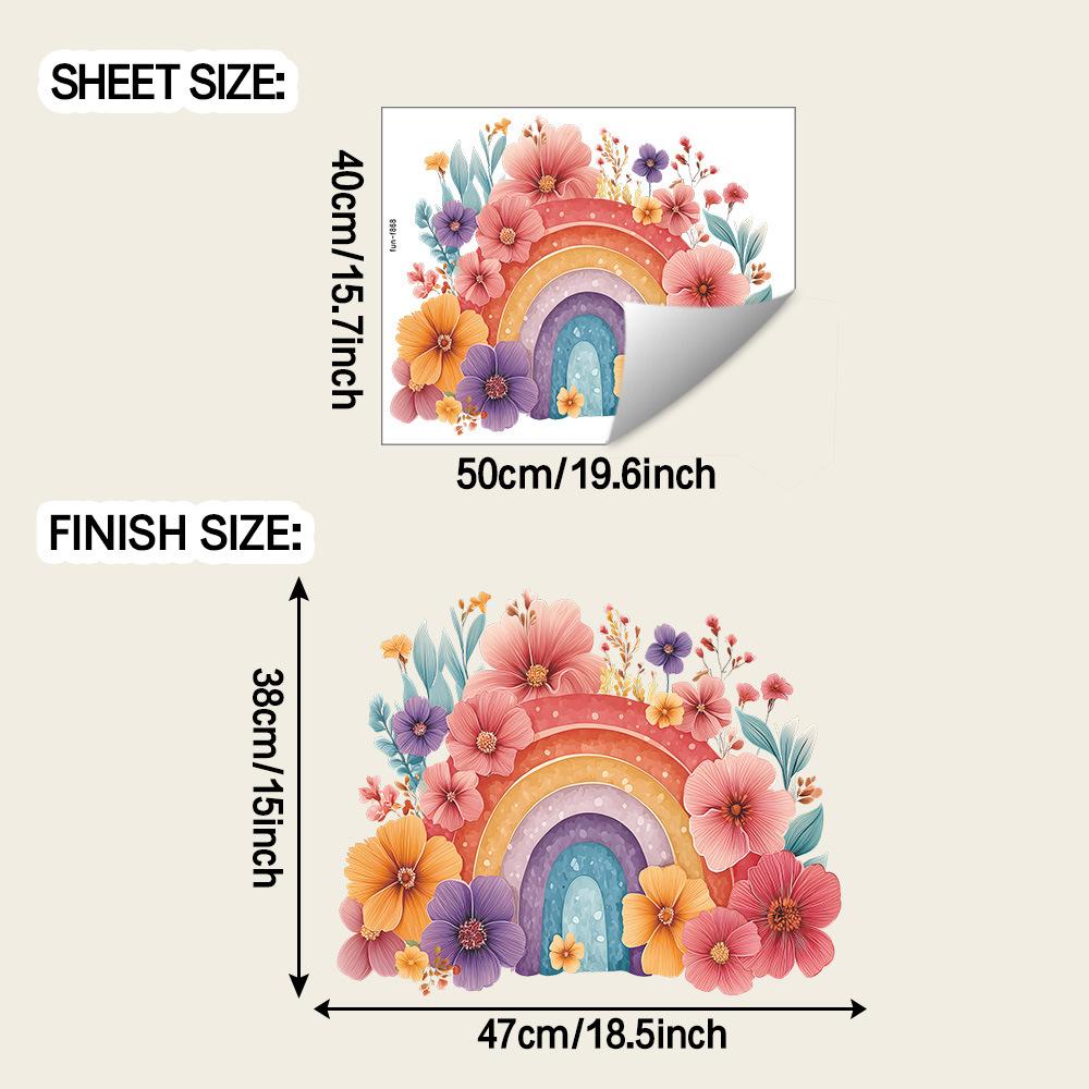 

Радуга и цветущий цветок Гостиная, Спальня Украшение дома и украшение Наклейки на стену