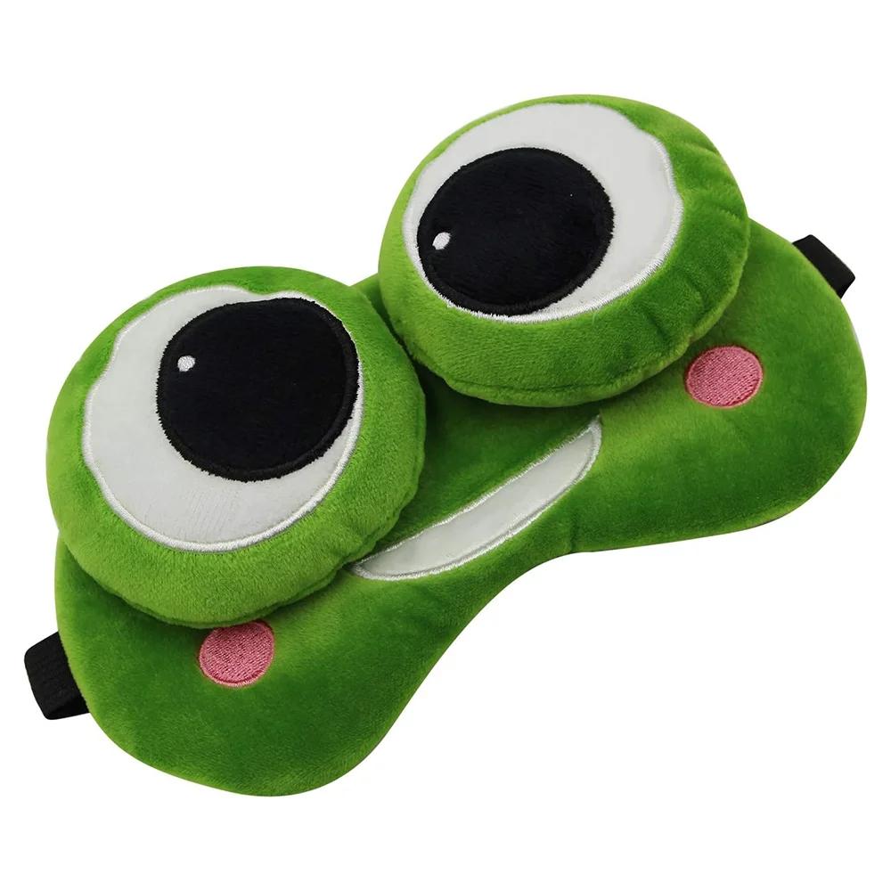 Cartoon Frog Big Eye Mask Breathable Shading Ice Sleep 3D Breathable Lunch Break Eye Mask Holiday Gift