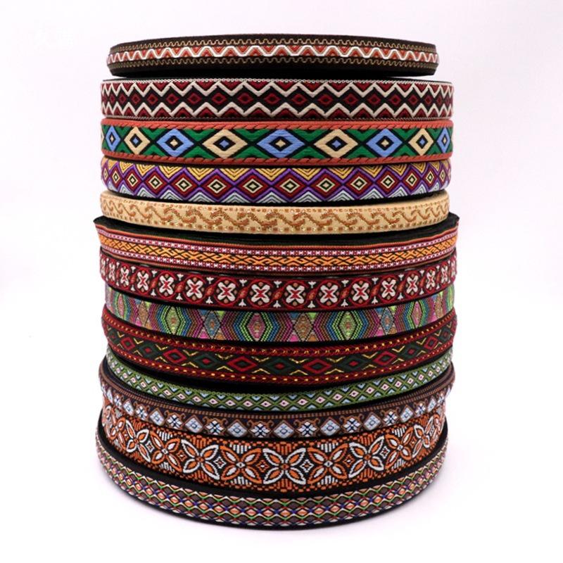 Ethnic Lace Woven Ribbon: Chinese Embroidery Jacquard for DIY Clothing & Home Textiles