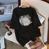 Women's Crew Neck Short Sleeve Graphic Tee Loose Fit Japanese Casual Cartoon Print T-Shirt