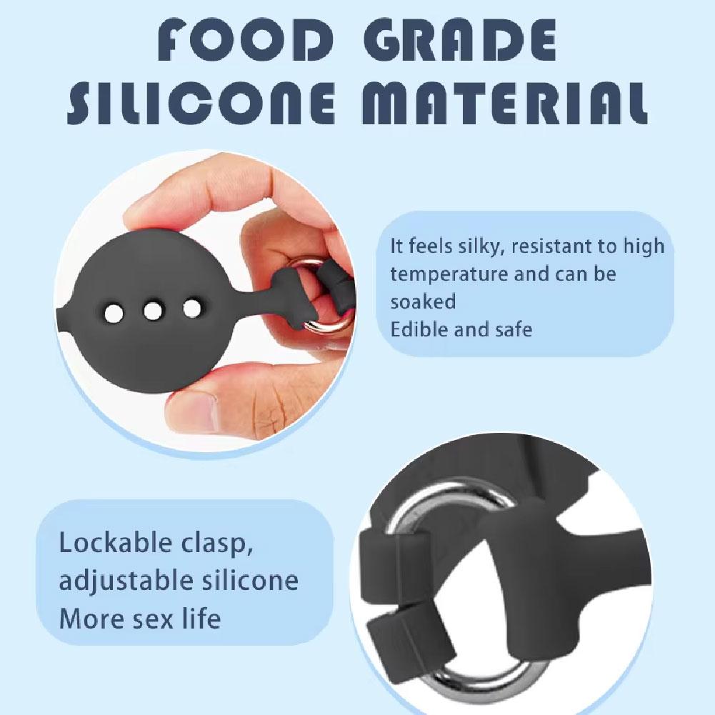 Soft Safety Silicone Slave Ball Gag Erotic Sex Toy Open Mouth Gag Ball Bdsm Bondage for Woman Couples Adult Sex Games