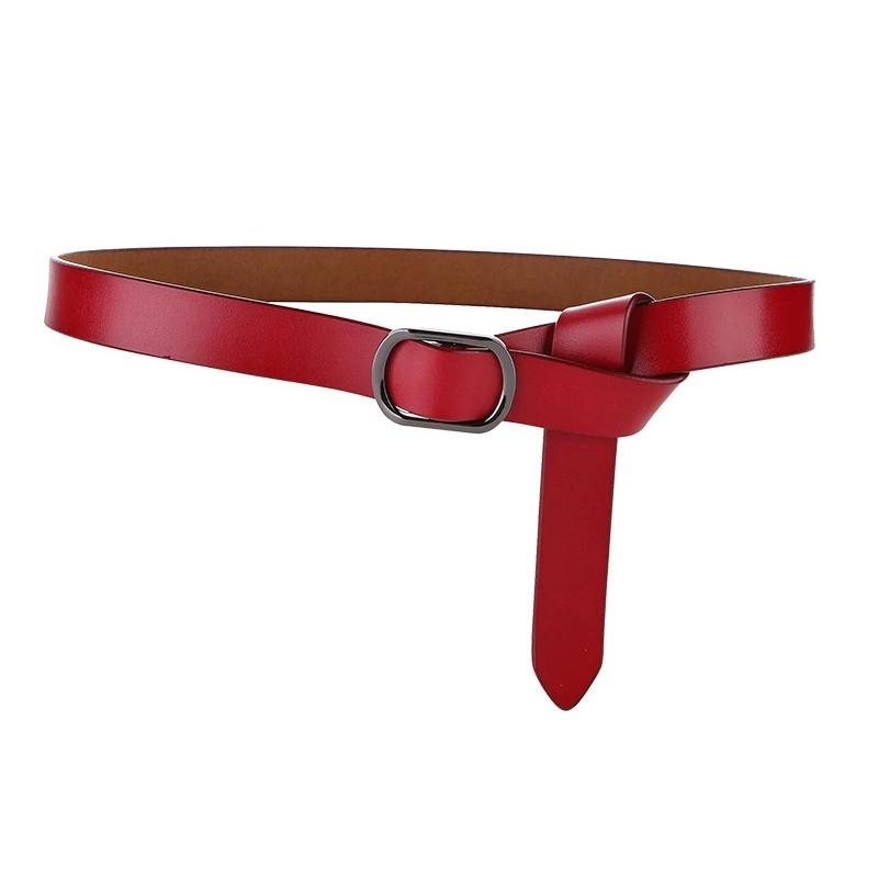 Retro Inspired Leather Belt For Ladies With Metal Clasp And Pure Design Leather