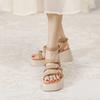 With skirt black platform sandals small versatile muffin shoes niche cool slippers women's shoes summer wear