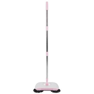 Household Hand Push Sweeper Sweeping Machine Mop Broom Dustpan Floor Cleaning ToolsPink