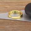 Nidin Hot Sale Inlaid Zircon Open Rings Adjustable 2 Colors For Women Girl Anniversary Party Finger Jewelry Accessories Gifts