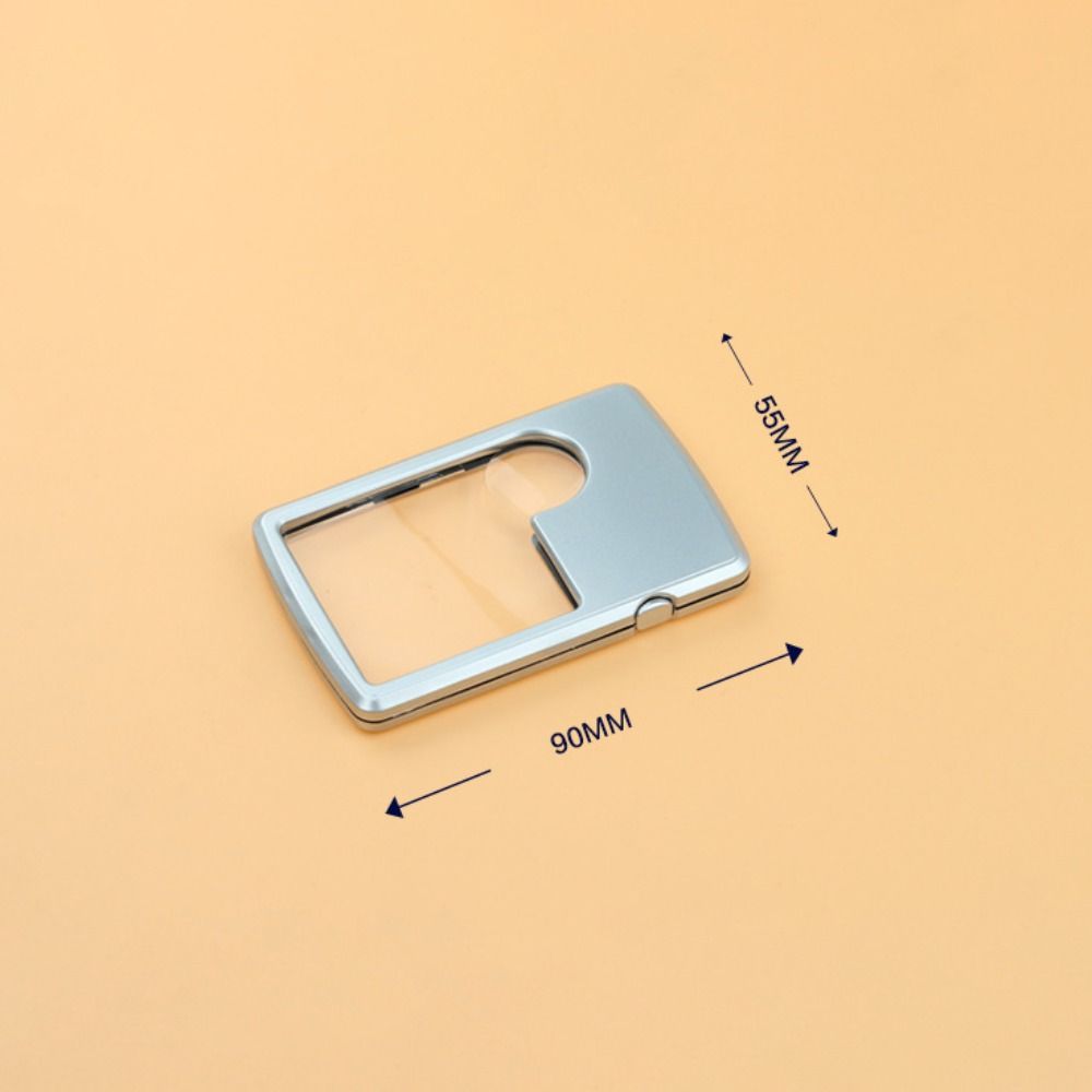 LED Card Type Magnifying Glass 3X 6X Reading Magnifying Jewellery Magnifying Glass Elderly