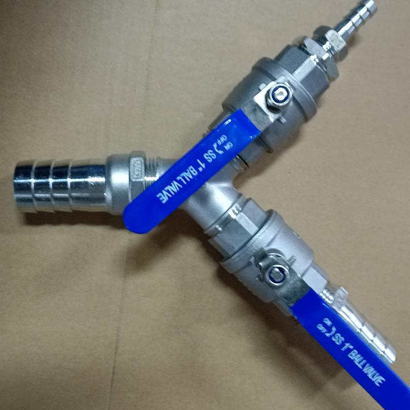 Brass Push-to-Connect Ball Valve Reducing Tee for Water Pipes (Sizes: 6/8/10/12/14/16mm)