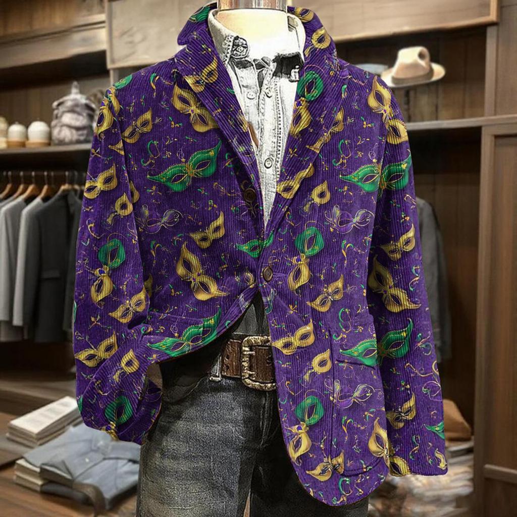 Herren Business Casual Karneval Cordjacke