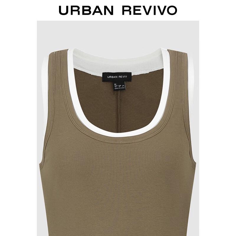 UR Women's Faux Two-Piece Colorblock A-Line Dress