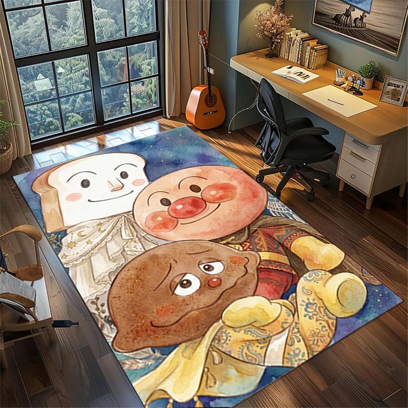 Washable Bread Superman Floor Mat Large Area Non Slip Rug Carpet Gamer Room Bedroom Decor