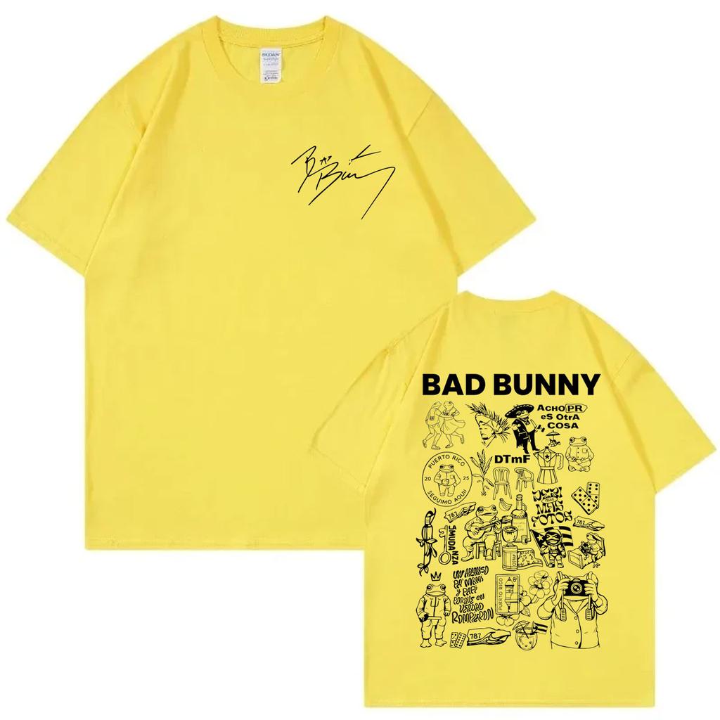 Rapper Bad Bunny Album Print Tshirts Men Women Clothing Harajuku Hip Hop Tshirt Summer Fashion Casual Short Sleeve T Shirts